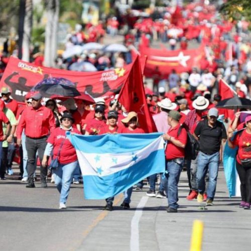 Marcha de LIBRE en San Pedro Sula limita crecimiento electoral de Rixi Moncada