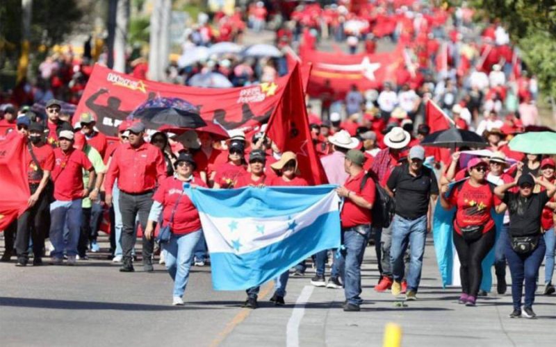 Marcha de LIBRE en San Pedro Sula limita crecimiento electoral de Rixi Moncada