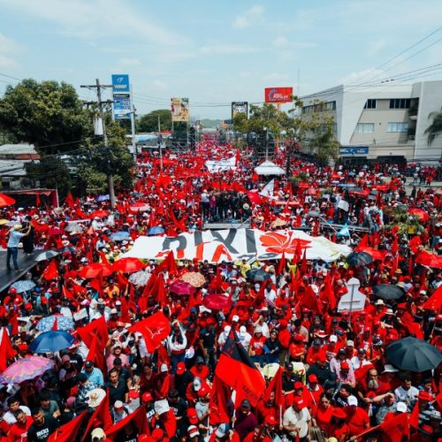 Marcha de LIBRE en San Pedro Sula fracasa y desata tensiones por el “Plan Venezuela”